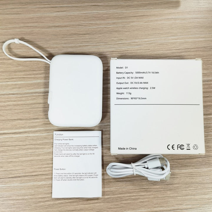 Unlock the Power of Convenience with Our 5000mah Portable Three-in-One Power Bank